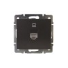 Розетка компьютерная Rain RJ45 механизм матов. черн. графит LEZARD 703-4188-139