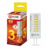 Лампа светодиодная LED-JC-VC 3Вт капсульная прозрачная 3000К тепл. бел. G4 260лм 12В IN HOME 4690612