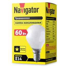 Лампа накаливания 94 317 NI-C-60-230-E14-FR Navigator 94317