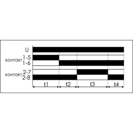 Реле времени STP-541 24-264В AC/DC 2х16А 2перекл. IP20 1канал 4х-временное для вращения электродвиг.