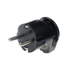 Вилка ABS-пластик угловая с/з 16А 250В IP20 черн. Duwi 30470 8