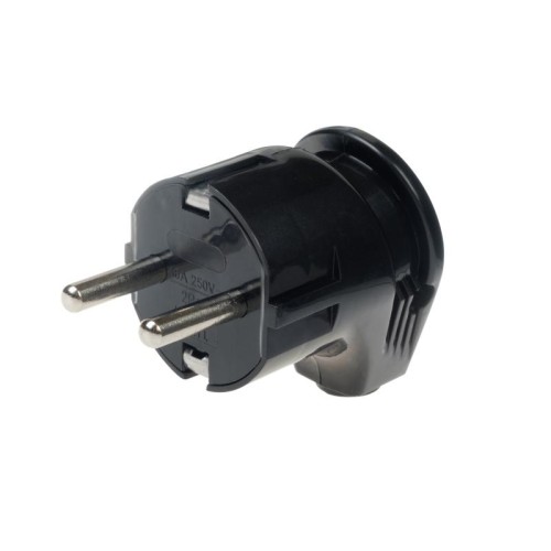 Вилка ABS-пластик угловая с/з 16А 250В IP20 черн. Duwi 30470 8