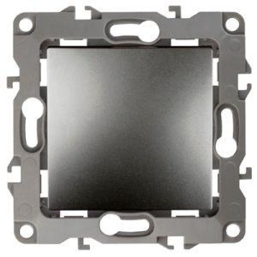 Выключатель 1-кл. СП Эра12 12-1001-12 10А IP20 250В 10AX без монтаж. лапок механизм графит Эра Б0019