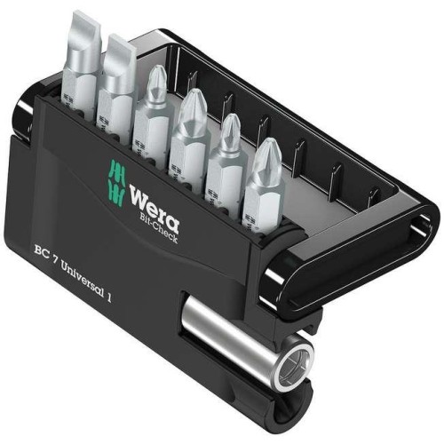 Набор бит с битодержателем Bit-Check 7 Universal 1 7 предметов 1/4дюйм C6.3 Wera WE-056295