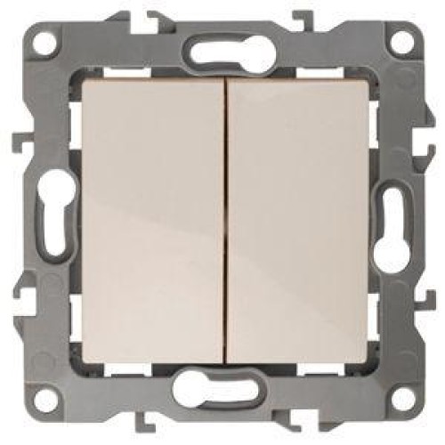 Выключатель 2-кл. СП Эра12 12-1004-02 10А IP20 250В 10AX без монтаж. лапок механизм сл. кость Эра Б0