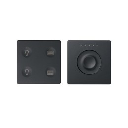 Комплект выключателя 4-кл. сенсорн. + регулятор Т2 LON; RJ12 графит Simon82 Sense 8000654-038