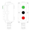 Пост управления взрывонепроницаемый из алюм. LCSD-03-B-MC-L1G(220)x1-P1B(11)x1-P1R(11)x1-PCMB-KAEPM3