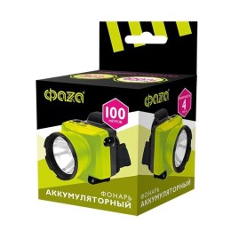 Фонарь аккумуляторный налобный AccuFH7-L1W-gn 1LED 1Вт IP20 70лм 2 режима: 100проц. 60мин/30проц. 24