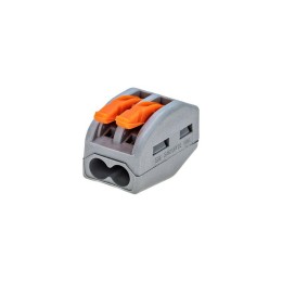 Клемма соединительная многоразовая 2-х проводная 0.08-4кв.мм сер. (блист.5шт) Rexant 06-0200-A5