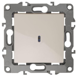 Выключатель 1-кл. СП Эра12 12-1102-02 10А IP20 250В 10AX с подсветкой механизм сл. кость Эра Б001463