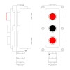 Пост управления взрывонепроницаемый из алюм. LCSD-03-B-MC-L1R(220)x1-P1B(11)x1-P1R(11)x1-PCMB-KAEPM3