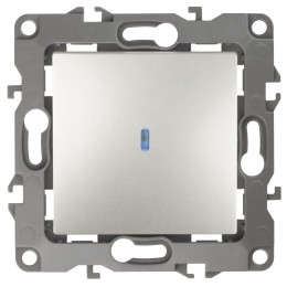 Выключатель 1-кл. СП Эра12 12-1102-15 10А IP20 250В 10AX с подсветкой механизм перламутр Эра Б001942