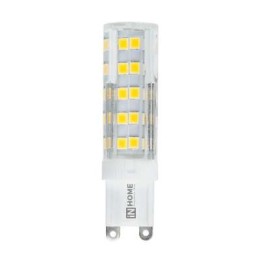 Лампа светодиодная LED-JCD-VC 5Вт капсульная прозрачная 4000К нейтр. бел. G9 450лм 230В IN HOME 4690