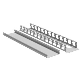 Органайзер кабельный 19дюйм с крышкой и отверстиями 2U глубина 40 мм RAL7035 DKC R5CPF1942HE