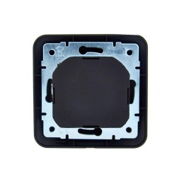 Розетка 1-м СП ASTI 16А IP20 с заземл. с заряд. устройством USB в сборе черн. бархат. LEZARD 7081-42