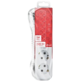 Удлинитель 5х5м с/з Supraline провод H05VV-F 3х10кв.мм 3680Вт 16А Duwi 32061 6