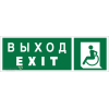 Знак безопасности BL-3511B.E64 "Указ. выхода для инвал. в креслах колясках (лев.)" Белый свет a27421
