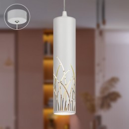 ЭРА Светильник подвесной (подвес) PL25 WH MR16 GU10 потолочный цилиндр белый