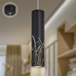 ЭРА Светильник подвесной (подвес) PL25 BK MR16 GU10 потолочный цилиндр черный