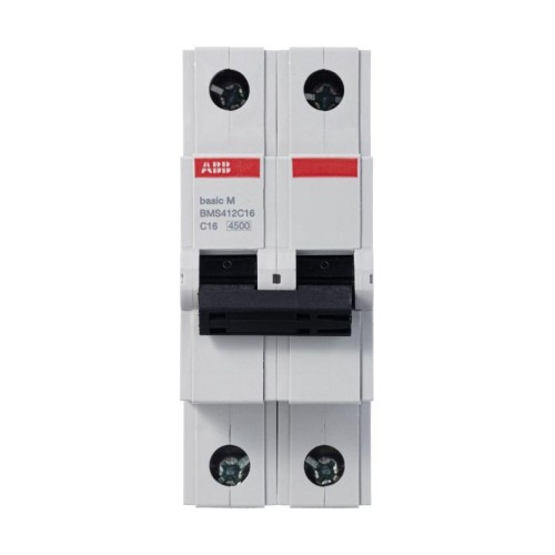 Выключатель автоматический модульный 2п C 16А 4.5кА Basic M BMS412C16 ABB 2CDS642041R0164