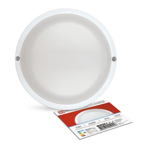 Светильник светодиодный СПП 2565-КРУГ 25Вт 6500К IP65 2250лм 175мм герметичный IN HOME 4690612049298