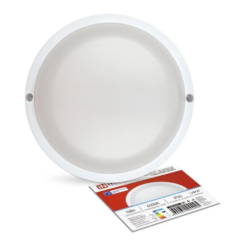 Светильник светодиодный СПП МД-1065-КРУГ 10Вт 6500К IP65 900лм 140мм герметичный с микроволновым дат