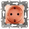 Розетка 1-м СП Эра12 12-2001-14 16А IP20 16AX 250В 2P+E Schuko без монтаж. лапок механизм медь Эра Б