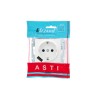 Розетка 1-м СП ASTI 16А IP20 с заземл. с заряд. устройством USB механизм бел. LEZARD 7081-0288-181