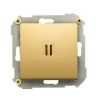 Выключатель 1-кл. СП Simon 34 10А IP20 с подсветкой механизм бронз. Simon 34104-036