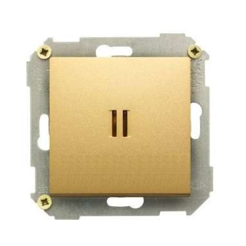 Выключатель 1-кл. СП Simon 34 10А IP20 с подсветкой механизм бронз. Simon 34104-036