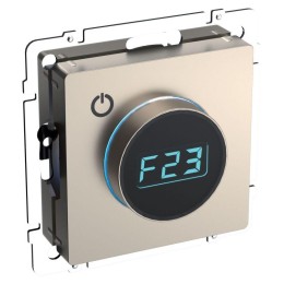 Термостат электронный с индик. BRITE СП IP20 ТС10-1-БрШ механизм шампань IEK BR-RT11-K37