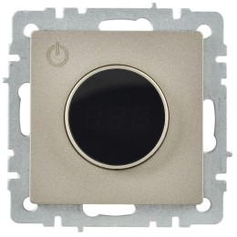 Термостат электронный с индик. BRITE СП IP20 ТС10-1-БрШ механизм шампань IEK BR-RT11-K37
