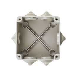 Коробка распаячная ОП КМ 100х100х45 IP44 6 вводов (RAL7035) IEK UKO11-100-100-045-K41-44