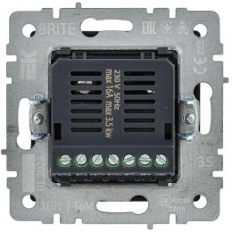 Термостат электронный с индик. BRITE СП IP20 ТС10-1-БрМ механизм маренго IEK BR-RT11-K35