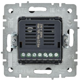 Термостат электронный с индик. BRITE СП IP20 ТС10-1-БрЧ механизм черн. IEK BR-RT11-K02