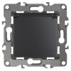 Розетка 1-м СП Эра12 12-2103-05 16А IP20 16AX 250В 2P+E Schuko защ. шторки с крышкой механизм антрац
