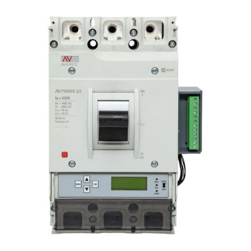 Выключатель автоматический 3п 630А 50кА AV POWER-3/3 ETU6.2 AVERES EKF mccb-33-630-6.2-av