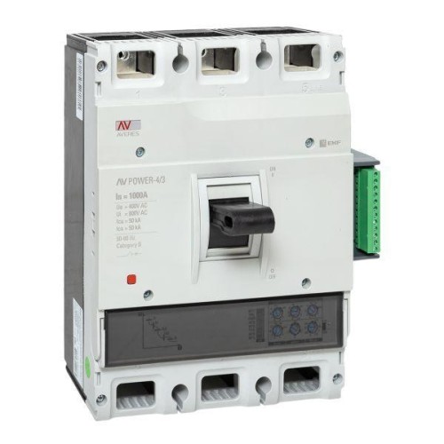 Выключатель автоматический 3п 1000А 50кА AV POWER-4/3 ETU2.2 AVERES EKF mccb-43-1000-2.2-av