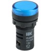 Лампа светосигнальная AD22DS d22мм 12В AC/DC син. KARAT IEK BLS10-ADDS-012-K07