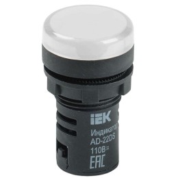 Лампа светосигнальная AD22DS d22мм 24В AC/DC бел. KARAT IEK BLS10-ADDS-024-K01