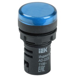 Лампа светосигнальная AD22DS d22мм 24В AC/DC син. KARAT IEK BLS10-ADDS-024-K07