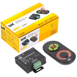 Контроллер с ПДУ радио MONO 1 канал 12В 10А 120Вт черн. IEK LSC1-MONO-120-RF-20-12-B