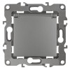 Розетка 1-м СП Эра12 12-2103-12 16А IP20 16AX 250В 2P+E Schuko защ. шторки с крышкой механизм графит
