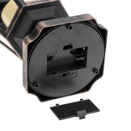 Фонарь декоративный на подставке со свечкой бронзовый корпус размер 14.5х17х31см тепл. бел. Neon-Nig