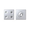 Комплект выключателя 4-кл. сенсорн. + регулятор Т2 KNX; RJ12 алюм. Simon82 Sense 8400654-093