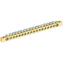 Шина PEN "земля-ноль" 6х9мм 18/2 (18групп/крепеж по краям) IEK YNN11-18-100