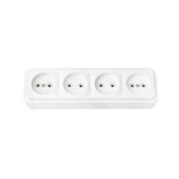 Розетка 4-м ОП 16А IP20 бел. Bylectrica РА16-264