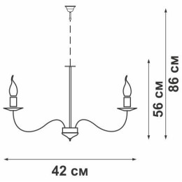 Люстра 3xE14 макс. 40Вт Vitaluce V1034/3
