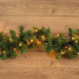 Гирлянда "Еловый шлейф искуственный" 2.7м 80LED тепл. бел. 5Вт IP44 Neon-Night 307-116