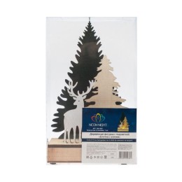 Фигура деревянная "Елочка с оленем" 12х6х21.5см 0.1Вт IP20 с подсветкой Neon-Night 504-002